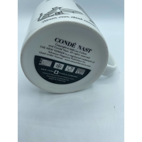 The New Yorker Magazine Co Conde Nast 1998 Mug Never Think Outside The Box Cart - Picture 7 of 7